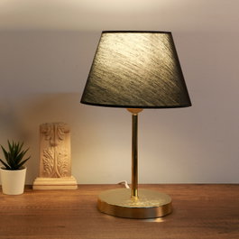 Opviq Lámpara de mesa AYD-3154 Negro y Dorado